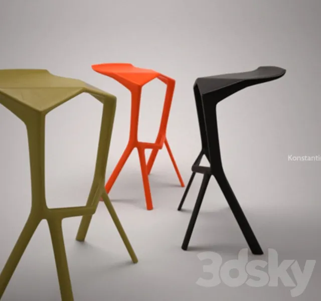 Bar stool konstantin grcic 3D Model