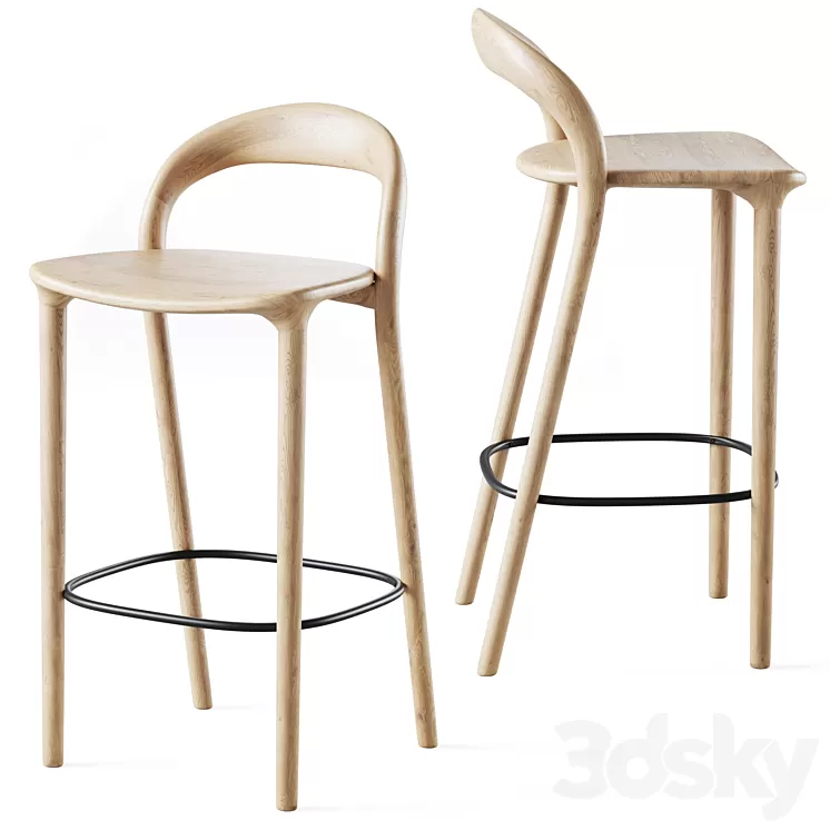 Bar stool Lugano 3D Model Free