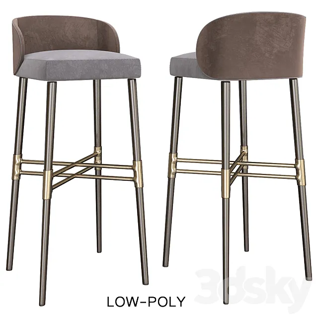 Bar Stool - Minotti 3D Model