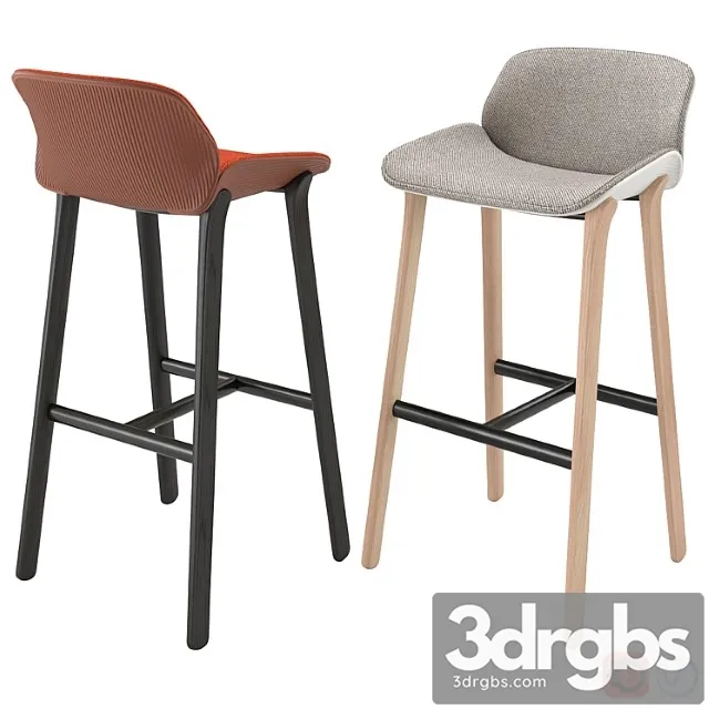 Bar stool nuez bq2775 by andreu world 2 3D Model Free