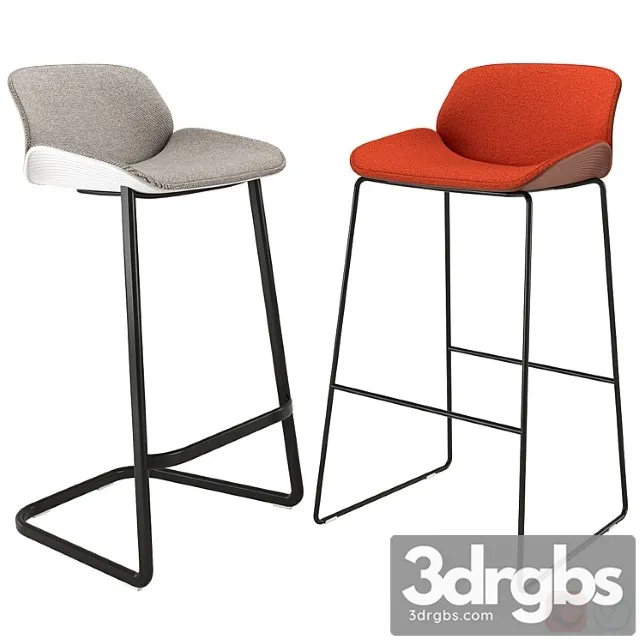 Bar stool nuez bq2777 & bq2781 by andreu world 2 3D Model Free