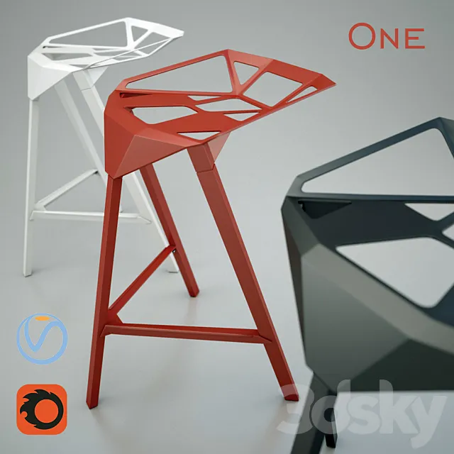Bar Stool ONE 3D Model