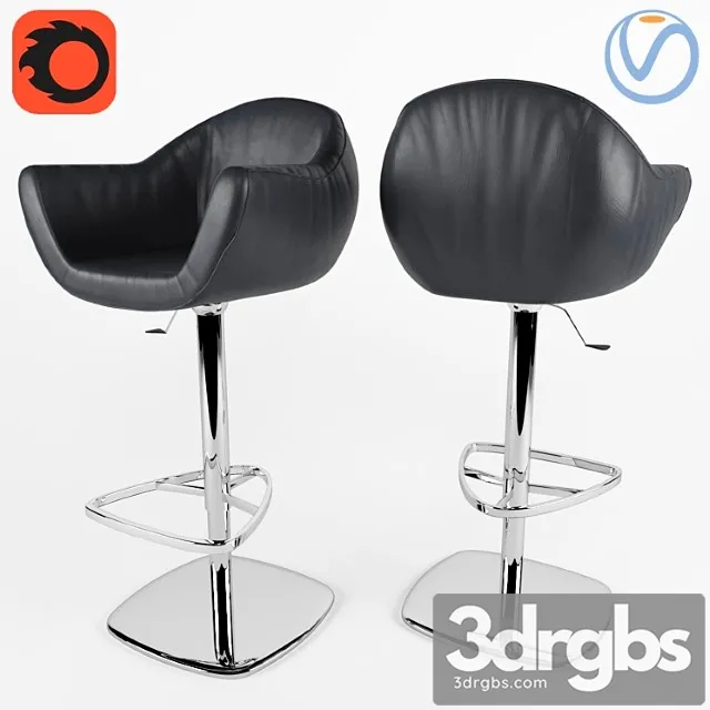 Bar stool piquet 2 3D Model Free