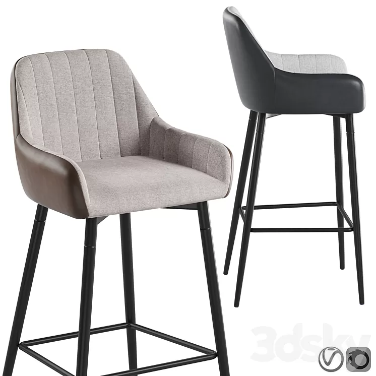 Bar stool Punch 3D Model