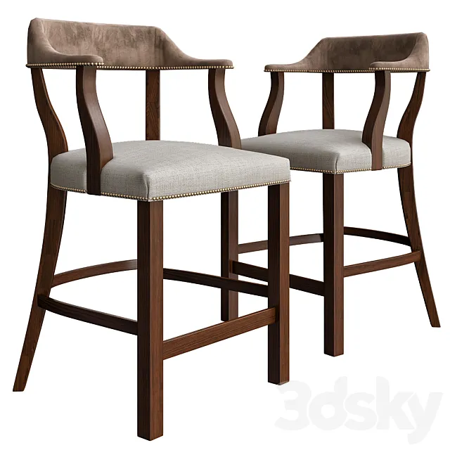 Bar Stool Ralph Lauren 3D Model