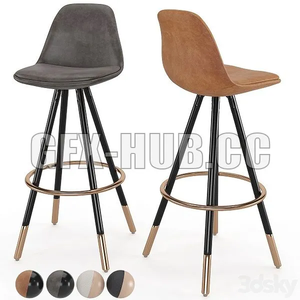 Bar Stool Stag 3D Model