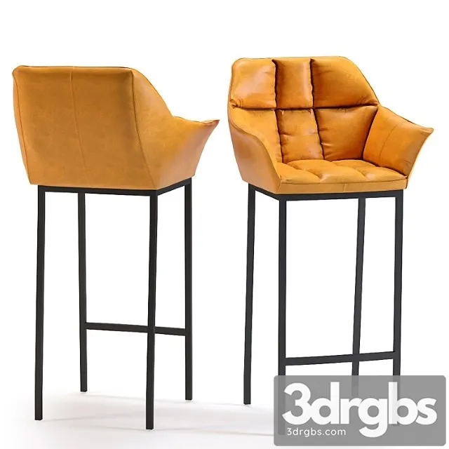 Bar stool thinktank quattro brown 2 3D Model Free