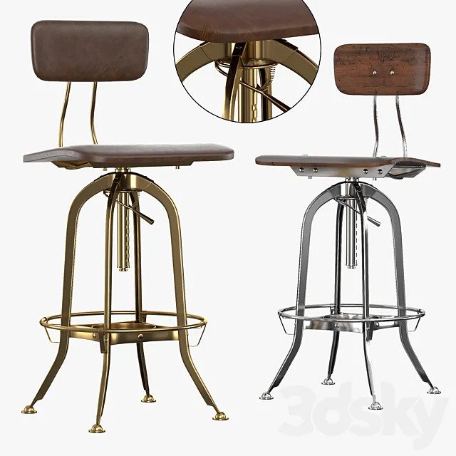 Bar stool TOLEDO 3D Model
