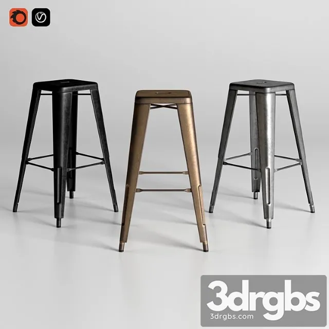 Bar stool tolix 2 3D Model Free