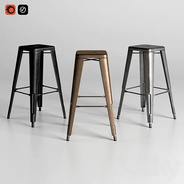 bar stool Tolix 3DModel