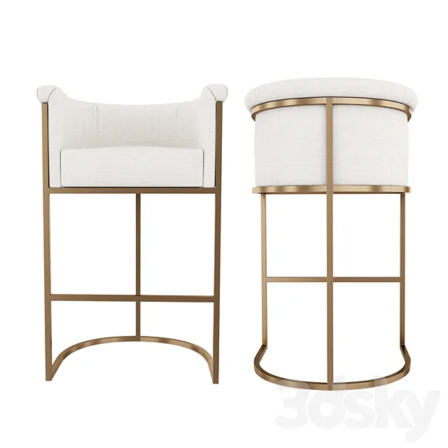 Bar stool Wexler Barrelback Fabric Free Download