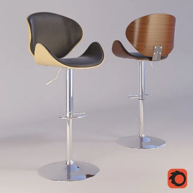 Bar Stool_Series_Bar-Stool 03 3D Model
