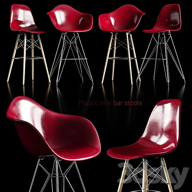 Bar stools eames 3DModel