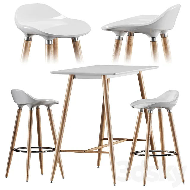 Bar table and chair Jysk Bryne. Bessho 3DModel