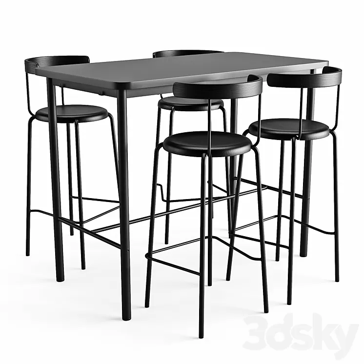 Bar table and chair Tymmaryd Yngvar