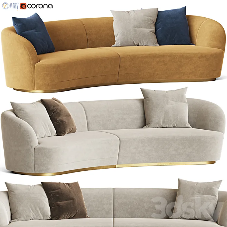 Barbara modular sofa hamiltonconte 3D Model Free