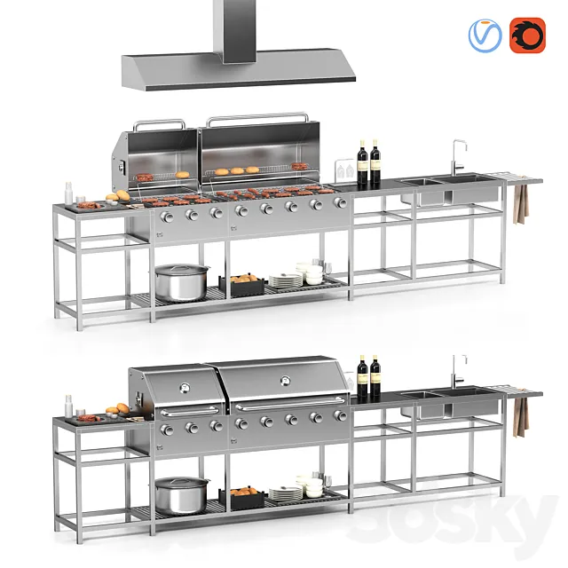 Barbecue 20 3D Model