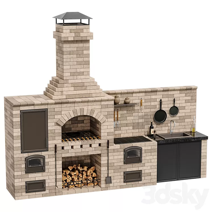 Barbecue BIG R 78 radius 3D Model