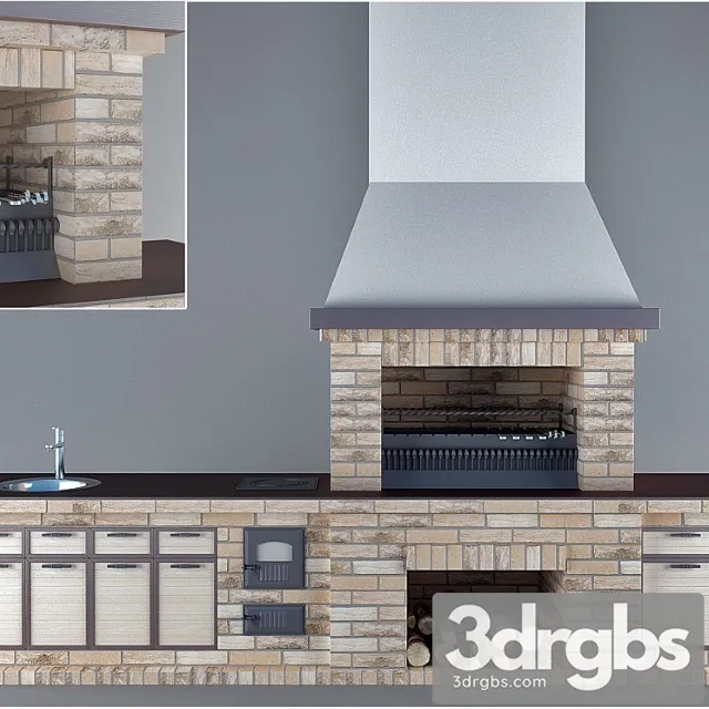 Barbecue For Gazebo 3D Model Free