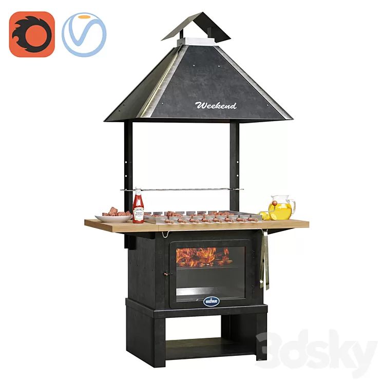 BARBECUE GRILL "WEEKEND" 3D Model