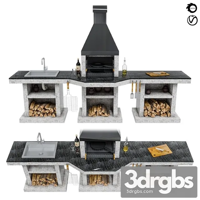 Barbecue Stimlex Steel Bcpf 3D Model Free