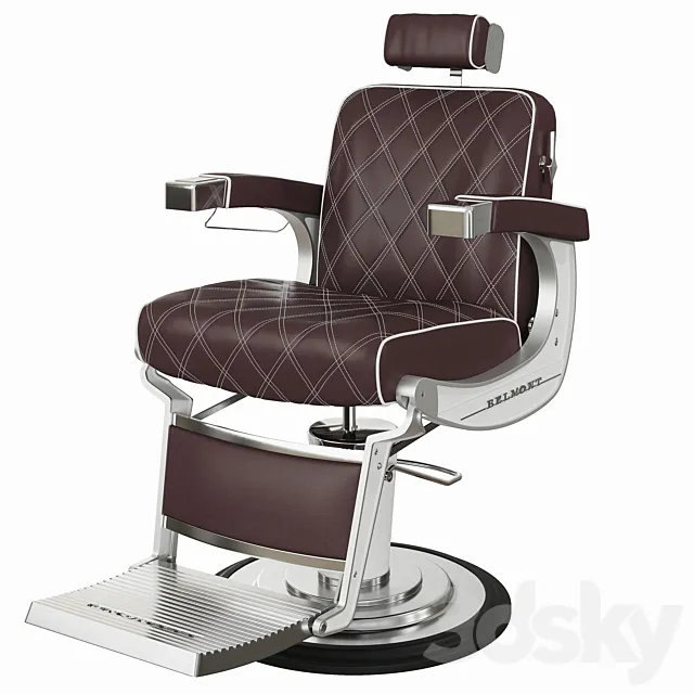 Barbershop armchair Belmont apollo 2 3D Model