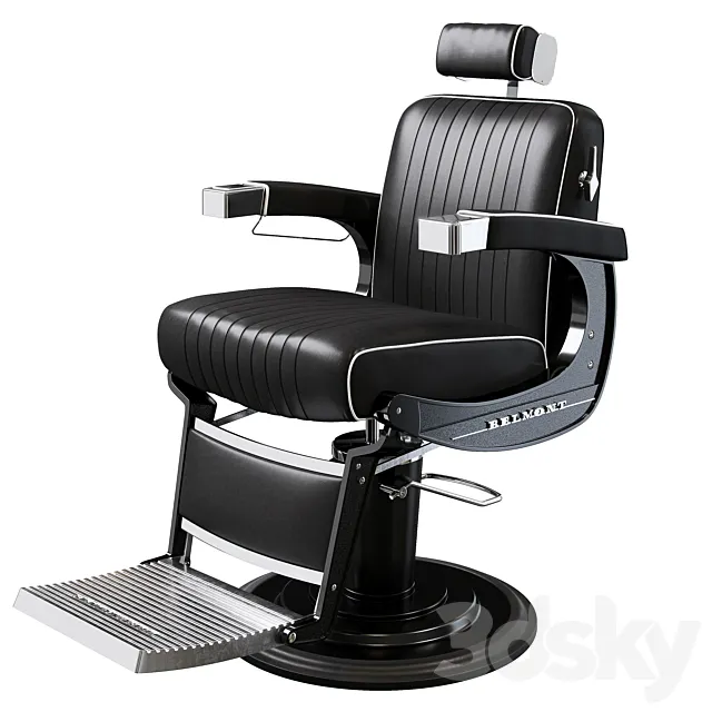 Barbershop chair Belmont apollo 2 3D Model