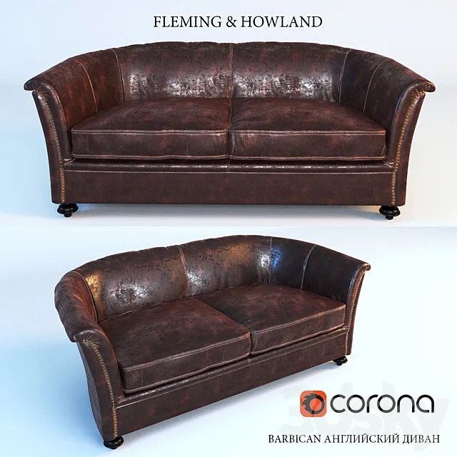 BARBICAN ENGLISH SOFA FLEMING & HOWLAND 3D Model