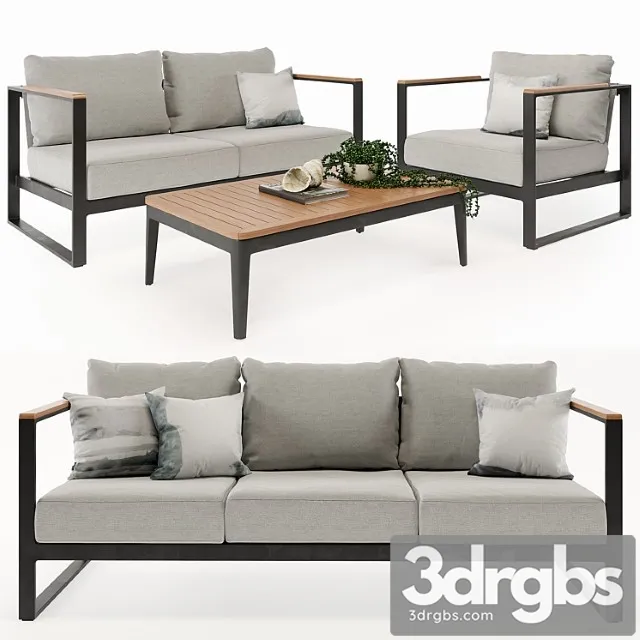 Barcelona Outdoor Sofa 3D Model Free