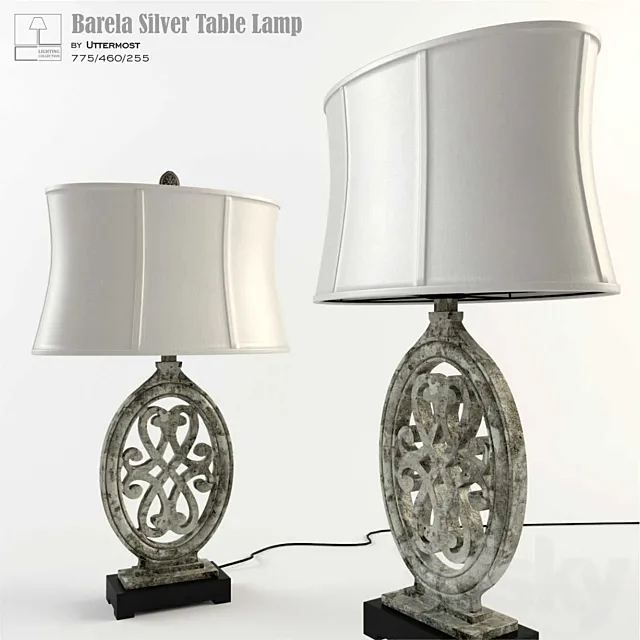Barela Silver Table Lamp 3DModel