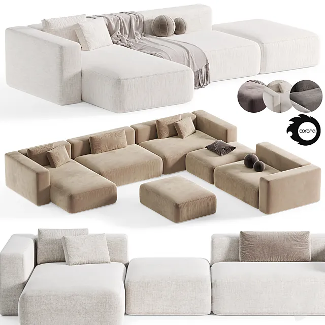 Bari Sofa Modular Sofa modern By Costabella 3D Model