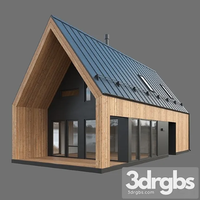 Barn House 01 3D Model Free