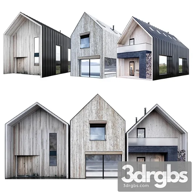 Barn Houses 2 3D Model Free