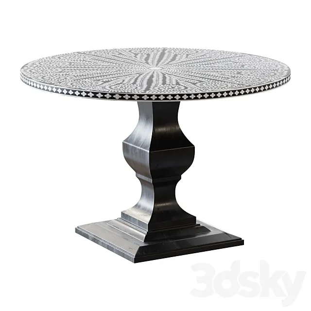 Barnsley Dining Table - Bernhardt 3D Model