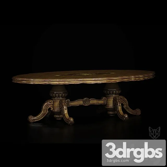 Baroque table 2 3D Model Free