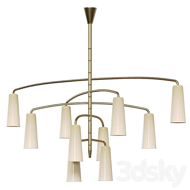 Barovier Colimacon Venetian Pendant Lamp 3D Model