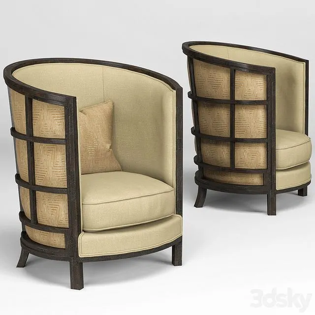 Barrel Chair Kate 3D Model