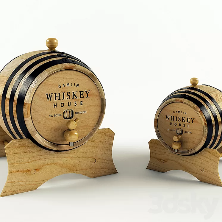 Barrel whiskey 3D Model