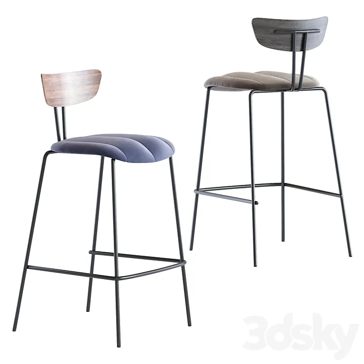 Barstool apel 3D Model Free