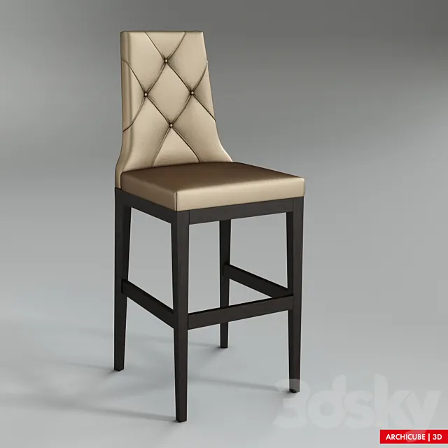 Barstool Art Nouveau 024 3DModel