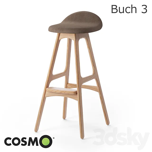 Barstool Buch 3 3D Model