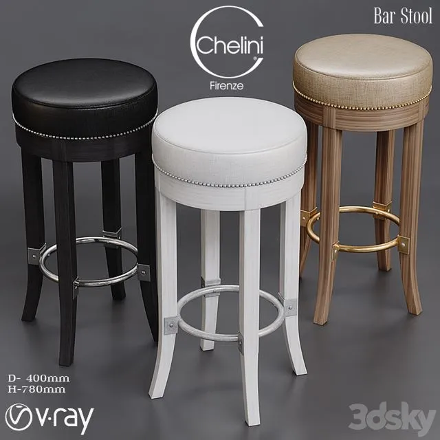 Barstool Chelini 3D Model