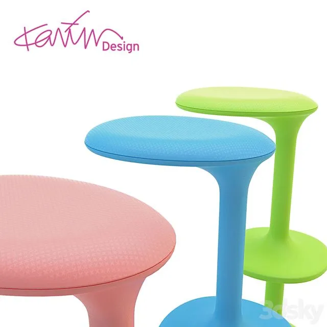 Barstool Karim Rashid Kant Casamania 3D Model