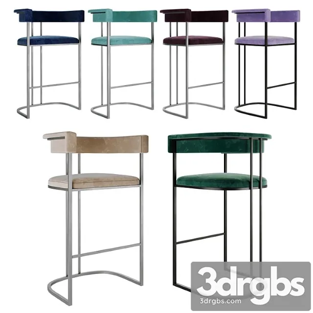 Barstool luno 2 3D Model Free