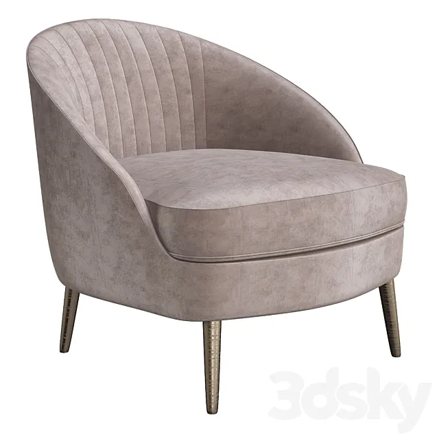 Barstool MinottiStuffed armchair with comfortable pillow 3D Model