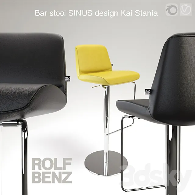 Barstool Rolf Benz sinus 3DModel