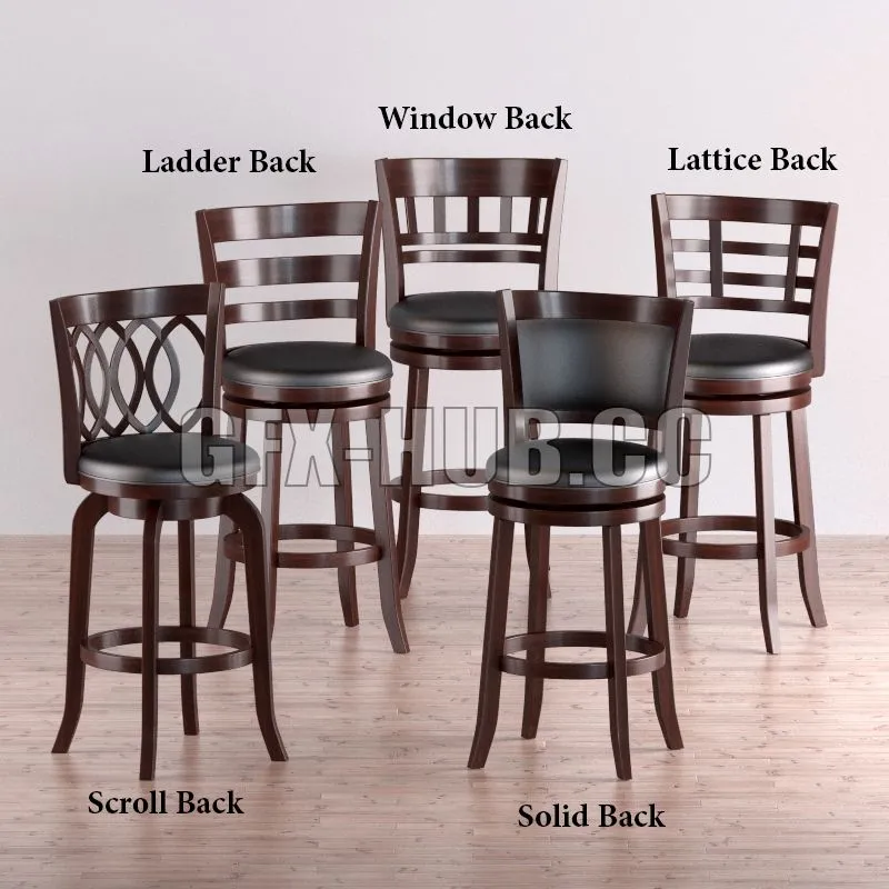 Barstool Verona Cherry 3D Model