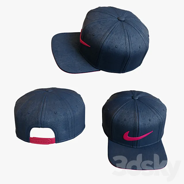 Baseball cap NEKE SWOOSH PRO - BLUE 3D Model