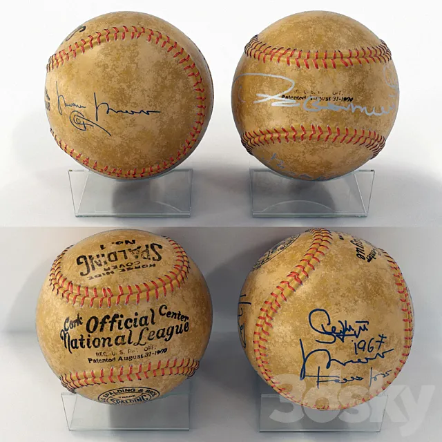Baseball collector's ball 3D Model