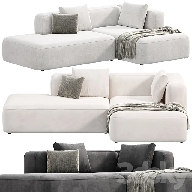 BASECAMP CHAISELOUNGE left Modular Sofa by makenordic 3 3DModel